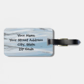 Cruise Bagagelabel met lederen band (Achterkant horizontaal)