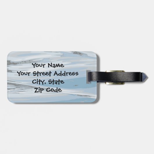 Cruise Bagagelabel met lederen band (Achterkant horizontaal)