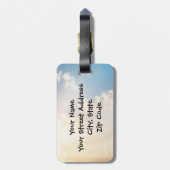 Cruise Bagagelabel met lederen band - Zeeen de dag (Achterkant verticaal)