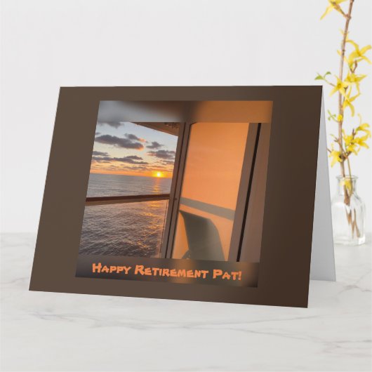 Cruise Balkon bij zonsondergang Kaart (Gele Bloem)