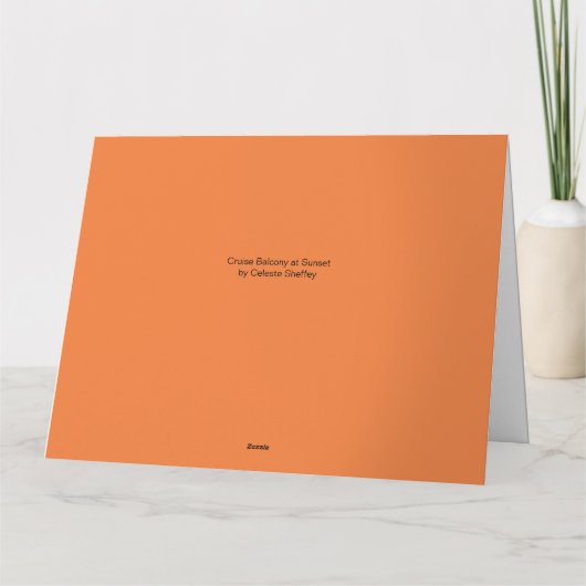 Cruise Balkon bij zonsondergang Kaart (Achterkant)