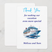 Cruise bedankkaart feestdagenkaart (Voorkant / Achterkant)