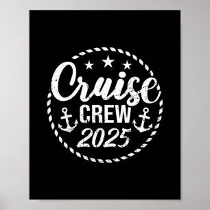 Cruise Bemanning 2025 Anker Zeil Vakantie Trip Gro Poster