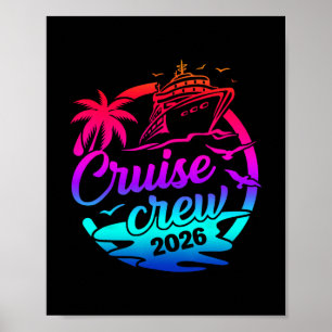 Cruise Bemanning 2026 Zomer Vakantie Trip Grappige Poster