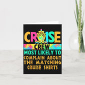 Cruise Bemanning Heeft de Grootste Kans om te Klag Kaart (Voorkant)