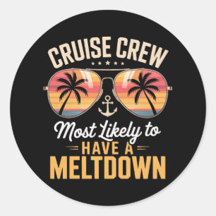 Cruise Bemanning Het Meest Waarschijnlijk een Zenu Ronde Sticker