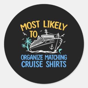Cruise Bemanning Meest Waarschijnlijk Om Bijpassen Ronde Sticker