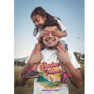 Cruise Bemanning Zomer Familie Reünie Zonsondergan T-shirt