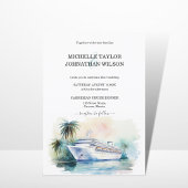 Cruise Bestemming Bruiloft Palm Trees Strand Kaart