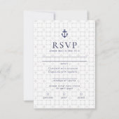 Cruise bestemming bruiloft RSVP-kaart Kaart (Voorkant)