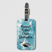 Cruise Bestemming Paspoort Houder Bagagelabel (Voorkant (verticaal))
