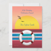 Cruise Birthday Invite - Sunset Design Kaart (Voorkant)
