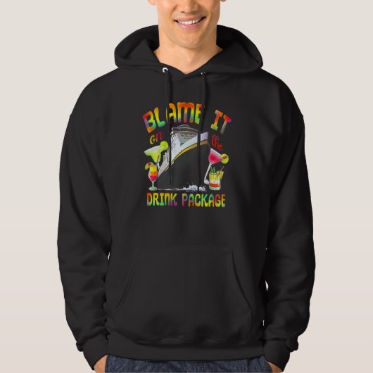 Cruise Blame It On The Drink Package Tie Dye Cruis Hoodie (Voorkant)