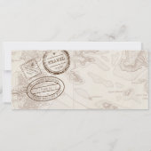 Cruise Boarding Pass Avontuur bruiloft uitnodiging (Achterkant)