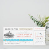 Cruise Boarding Pass Bewaar de datumtickets Save The Date (Staand voorkant)