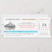 Cruise Boarding Pass Bewaar de datumtickets Save The Date (Voorkant)