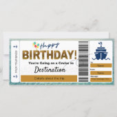 Cruise Boarding Pass Happy Birthday Ticket (Voorkant)