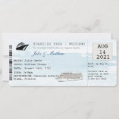 Cruise Boarding Pass Ticket bruiloft uitnodiging (Voorkant)