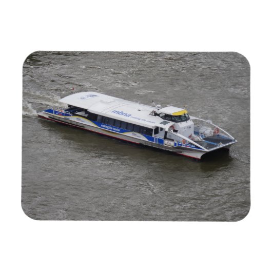 Cruise Boat op de Thames 3"x4" Magnet Magneet (Horizontaal)