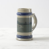 Cruise Boat op Tamsui Gray/Blue 22 oz Stein Bierpul (Voorkant rechts)