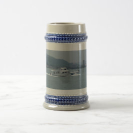 Cruise Boat op Tamsui Gray/Blue 22 oz Stein Bierpul