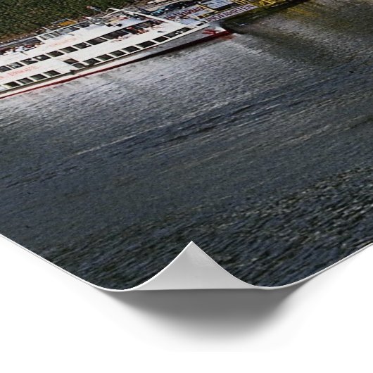 Cruise-boot op de rivier Mosel, Bernkastel Kues, G Poster (Hoek)
