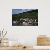 Cruise-boot op de rivier Mosel, Bernkastel Kues, G Poster (Keuken)