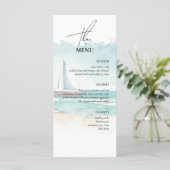 Cruise bruiloft eten en drinken 2 in 1 menu (Staand voorkant)