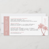 Cruise bruiloft instapkaart Roos Gold Pink Save The Date (Achterkant)