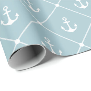 Cruise bruiloft nautische anker touw patroon cadeaupapier