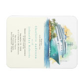 Cruise bruiloft Waterverf Magneet (Horizontaal)