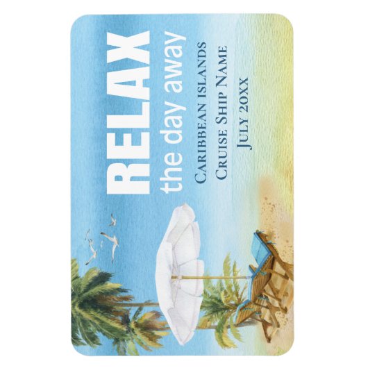 Cruise Caribbean Cabin Stateroom Deurmarker Magneet (Verticaal)