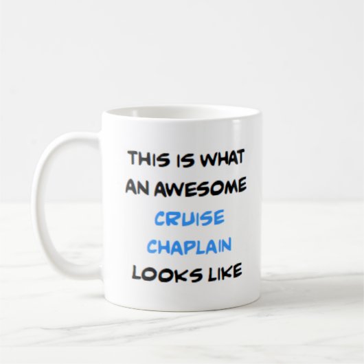 Cruise Chaplain, geweldige Koffiemok (Links)
