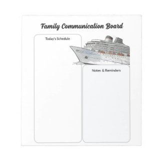 Cruise Communicatie Schema Schip Notitieblok