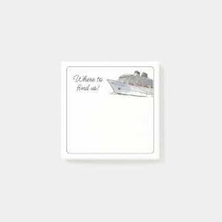 Cruise Communicatieschema Schip Notitieblok Post-it® Notes