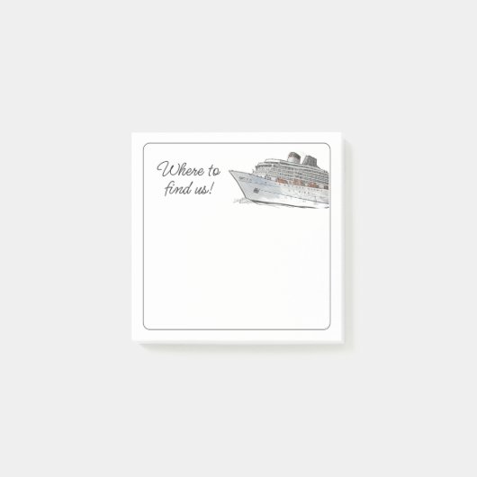 Cruise Communicatieschema Schip Notitieblok Post-it® Notes (Voorkant)