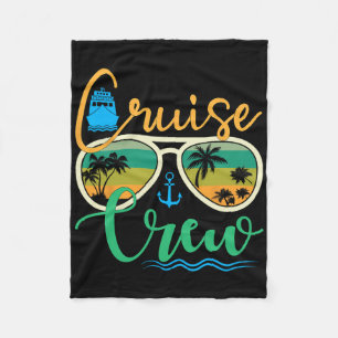 Cruise Crew 2025 Familie Vakantie Strand Matching Fleece Deken