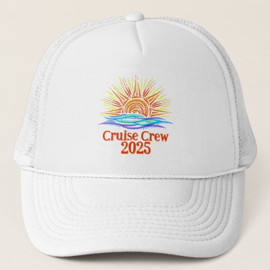 Cruise Crew en de zon Trucker Pet (Voorkant)