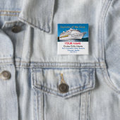 Cruise Critic Meet and Mingle Badge Vierkante Button 5,1 Cm (In situ)