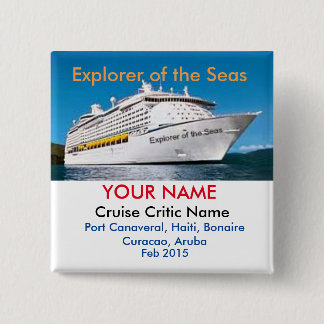 Cruise Critic Meet and Mingle Badge Vierkante Button 5,1 Cm