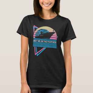 Cruise cruise retro ontmoet me op het poepdek t-shirt