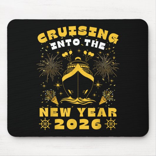 Cruise Cruising Into New Year 2026 Eve Party Match Muismat (Voorkant)