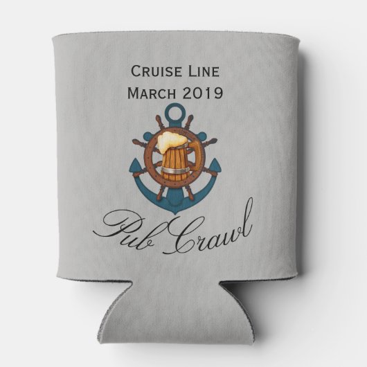 Cruise Day Drink Pub Crawl Blikjeskoeler (Achterkant)