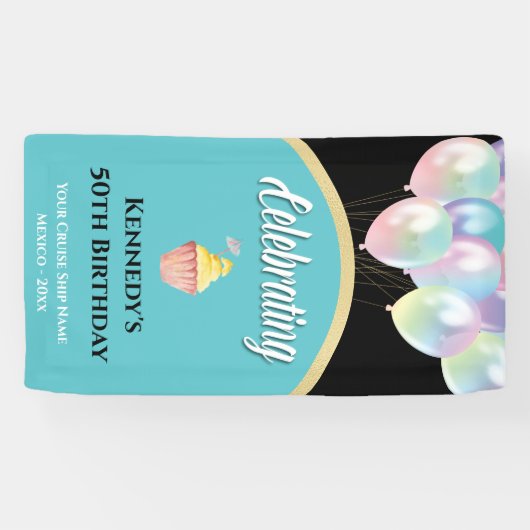 Cruise deur Decor Deurdecoratie 50e verjaardag Spandoek (Horizontaal)