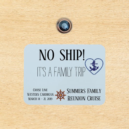 Cruise Deuren Gepersonaliseerd Geen schip Magneet