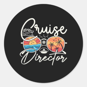 Cruise Directeur Waardering Bootkapitein Ronde Sticker