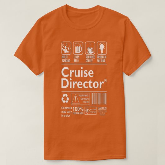Cruise Director Multitasking Beer Coffee Probleem T-shirt (Design voorkant)