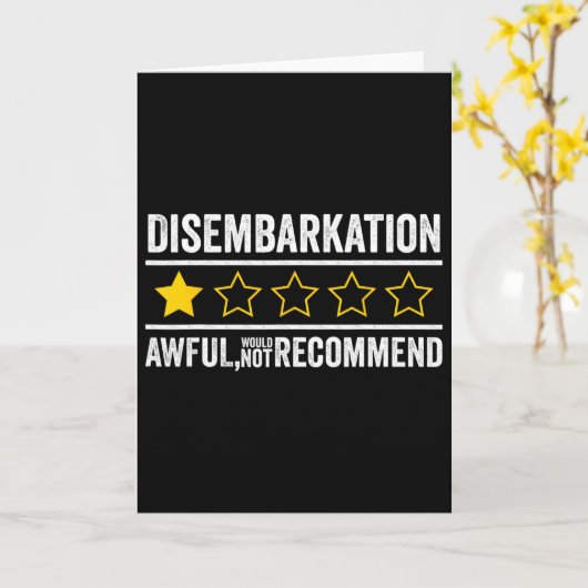 Cruise Disemrkation Would Not Recommend Funny Vaca Kaart (Gele Bloem)