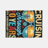 Cruise door 20 jaar 20e bruiloft Jubileum Fleece Deken (Voorkant (Horizontaal))