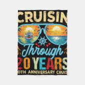Cruise door 20 jaar 20e bruiloft Jubileum Fleece Deken (Voorkant)